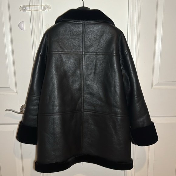 NEW! Rebecca Minkoff / Faux Leather Coat - Picture 2 of 7